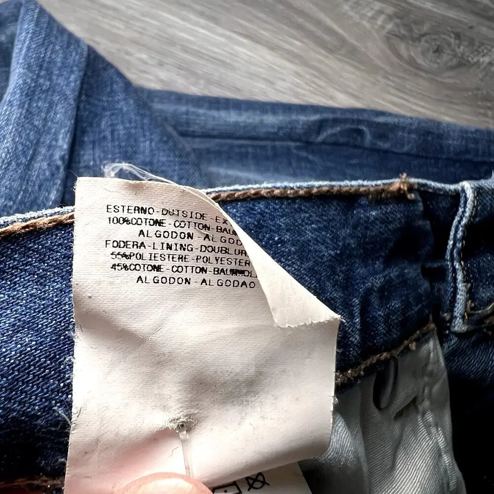 JUSTCAVALLI Mens Distressed Denim Jeans